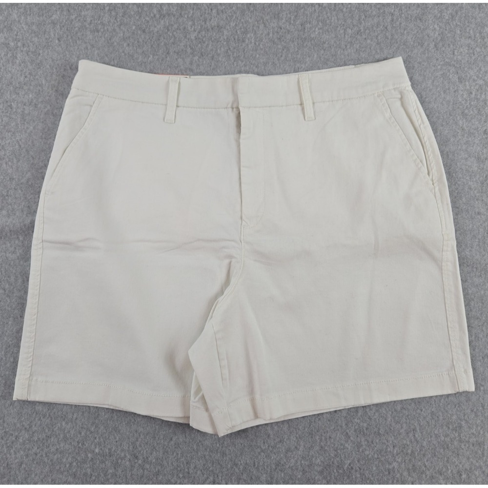 Anne Klein Jeans Womens Size 16 White Chino Shorts Stretch Cotton Mid Rise NWT